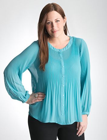 Pleated chiffon blouse