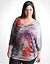 Plus Sized Floral Shirred Top by Seven7