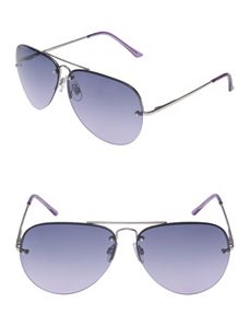 Aviator sunglasses with colored lenses