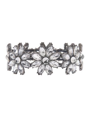 Rhinestone flower bracelet by Lane Bryant