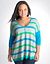 T shape striped sweater by Lane Bryant