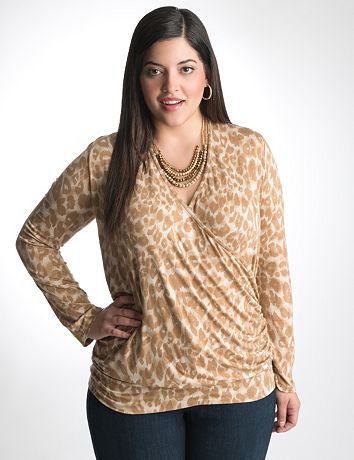 Plus Size Surplice Top by Lane Bryant