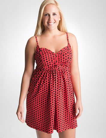 Plus Size Polka Dot Knit Chemise by Cacique