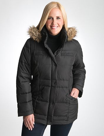 Cinched Waist Puffer Coat by Lane Bryant