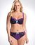 Lace overlay push up demi bra