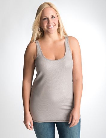 Full Figure Shimmer Tank by Lane Bryant