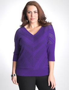 Full figure Chevron Sweater by Lane Bryant