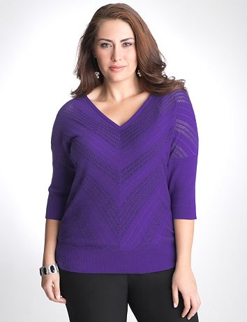 Full figure Chevron Sweater by Lane Bryant
