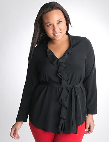 Full figure Ruffled Blouse by Lane Bryant