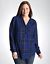 Shimmer plaid henley top by Lane Bryant