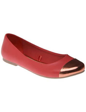 Wide Width Sparkling Cap Toe Flat by Lane Bryant