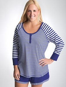 Plus Size Striped Sleep Top by Cacique