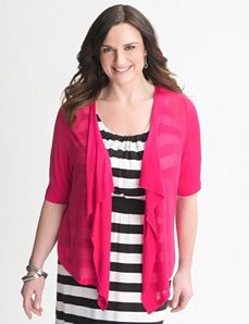 Plus Size Short Sleeve Shrug by Lane Bryant