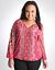 Full figure Scarf Print Peasant top by Lane Bryant