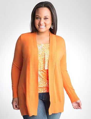 Plus Size Garter stitch sweater by Lane Bryant
