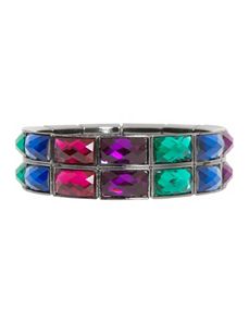 2 row rhinestone stretch bracelet by Lane Bryant