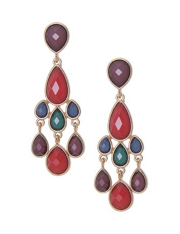 Faux gem chandelier earrings by Lane Bryant
