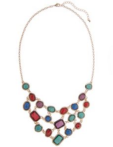 Multi stone bib necklace by Lane Bryant