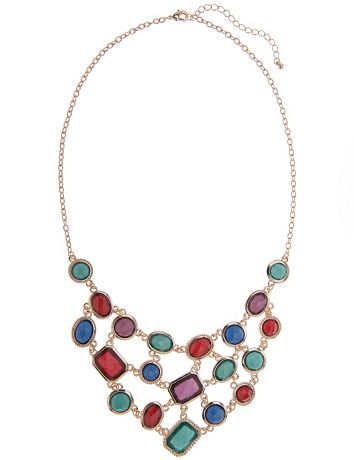 Multi stone bib necklace by Lane Bryant