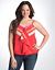 Plus Size Striped Banded Bottom Cami by Lane Bryant