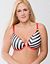 Solid & zig zag reversible plunge bra by Cacique