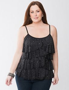 Studded layered cami