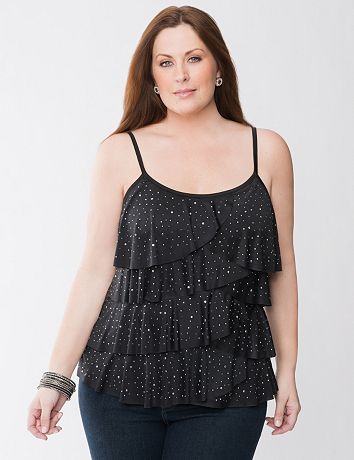 Studded layered cami