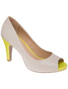 Wide Width Color Pop Peep Toe Pump by Lane Bryant