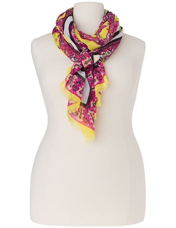 Vine print scarf by Lane Bryant