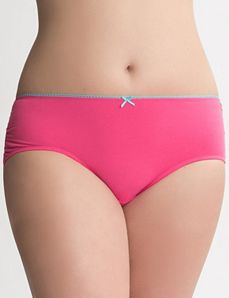 Ruched cotton hipster panty