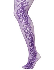 Plus Size Floral Fishnets by Lane Bryant