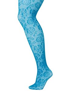 Floral fishnet tights