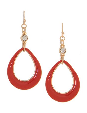 Enamel teardrop earrings by Lane Bryant