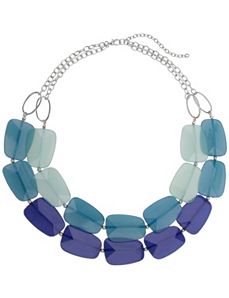 Nested faceted bead necklace by Lane Bryant