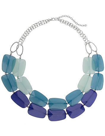 Nested faceted bead necklace by Lane Bryant