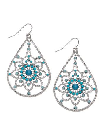 Beaded filigree earrings by Lane Bryant