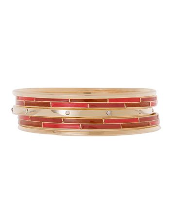 6 row rhinestone enamel bangle set by Lane Bryant