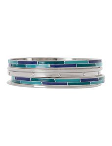 6 row rhinestone enamel bangle set by Lane Bryant