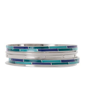 6 row rhinestone enamel bangle set by Lane Bryant