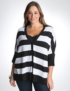 Tee shaped cardigan