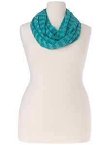 Mesh & jersey infinity scarf by Lane Bryant