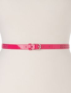 Perforated skinny belt