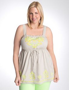 Full figure embroidered tank