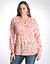 Full figure floral pintuck top