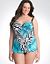 Zebra print swim tank with built in balconette bra