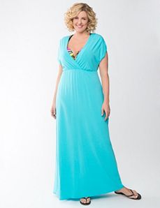 Plus Size Maxi Dress Swim Cover Up by Cacique