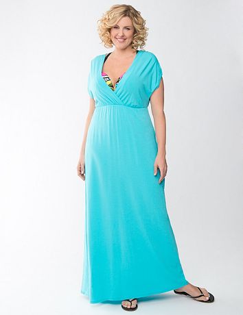 Plus Size Maxi Dress Swim Cover Up by Cacique