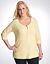 Plus size space dye Henley