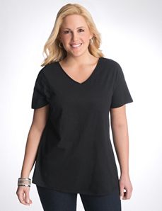 Full Figure V neck tee