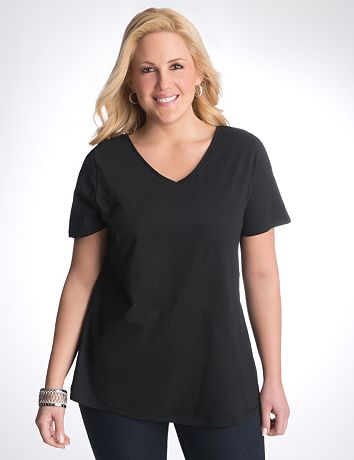 Full Figure V neck tee